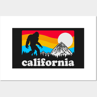 Bigfoot California Sasquatch Creature, Cryptid Sunset, CA State Parks Posters and Art